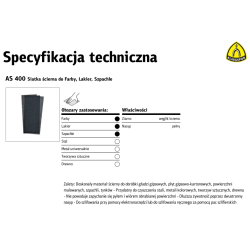 325961 K.abrazyvinis tinklelis AS400 gr. 40 /50vnt. 115mm x 280mm