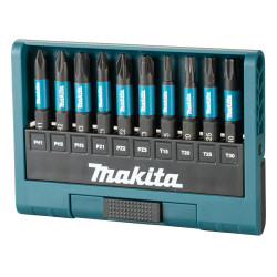 E-12011 MAKITA atsuktuvo antgalių rinkinys /10vnt. IMPACT BLACK