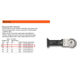 63502202220 FEIN MT BRZESZCZOT E-CUT 42mm DREWNO (3) STANDARD HCS, UCHWYT SLM %%%