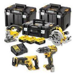 DCK421P3T-QW DEWALT ZESTAW COMBO 18V DCD791+DCS570+DCS331+DCS367 3x4,0Ah 2xTSTAK VI, TSTAK II