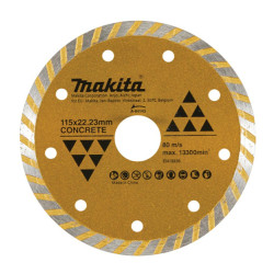 A-84143 MAKITA DIAMOND TARGET 115x22,23 mm TURBO (sausas) BETONAS, cementas, marmuras, plytelės