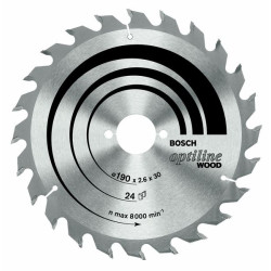 2608640615 BOSCH OPTI.WOOD pjūklo diskas 190x30x24z x2.6