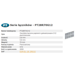 PT28R70G12 BOSTITCH VINYS PT 280-70 ŽIEDAS G12 2,2 M