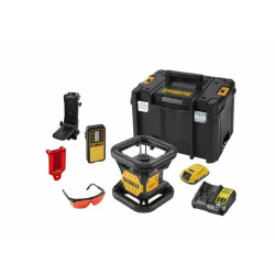 DCE074D1R-QW DEWALT.ROTACINIS LAZERIS 18V DCE074D1R SAVAIMINIO NIVELIAVIMO. 45m 1x2.0Ah TSTAK