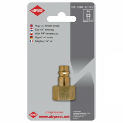 4311552 "AIRPRESS.QUICK CONNECTOR" KIŠTUKAS SU 1/4" SRIEGIU