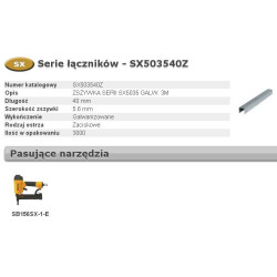 SX503540Z BOSTITCH sąvaržėlės 90 SX 40mm 3M... 5,6 mm pločio