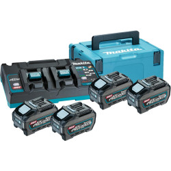 191U42-2 MAKITA maitinimo šaltinių rinkinys 40V 2x5.0Ah XGT (BL4050Fx4+DC40RB) (UN3480)