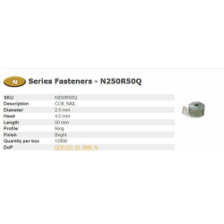 N250R50Q BOSTITCH VINYS N55 2,50-50 MM