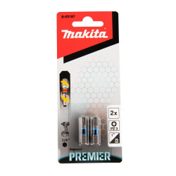 E-03187 MAKITA DRIVER END PZ3-25mm /2vnt. IMPACT PREMIER