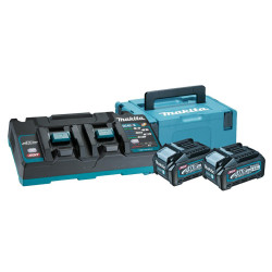 191U00-8 MAKITA maitinimo šaltinių rinkinys 40V 2x4.0Ah XGT (BL4040x2+DC40RB)