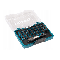 E-12441 MAKITA ATSUKTUVO ANTGALIŲ RINKINYS + RANKENA. 33 vnt. IMPACT BLACK