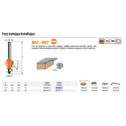 907.004.11 CMT FREZA HW D 12,7 I 9,52 R 0,4 S 8 APIPJAUSTYMAS IR FORMAVIMAS.