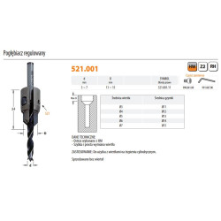 521.001.11 CMT REGULIUOJAMAS DURELIS 3-7 mm be grąžto...