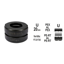 YT-21741 YATO ATSARGINĖS "PEX-AL-PEX" VAMZDŽIŲ SPAUSTUVO YT-21735 U TIPO 20 MM MATRICOS