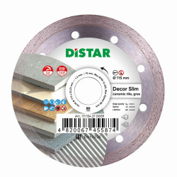 11115427009 DISTAR DIAMOND DECOR SLIM diskas 115 x 1,2 x 8 x 22,23 mm