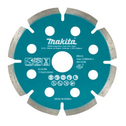 B-53780 MAKITA DIAMANTINIS TARGETAS 115x22,23 mm SEGMENTAS (SUCHAS) BETONAS, GRANITAS, MARMURAS