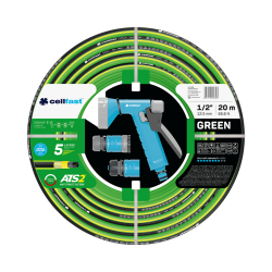 15-108 C.WĄŻ OGR.GREEN ATS 1/2" 20m + ZESTAW ZRASZAJĄCY