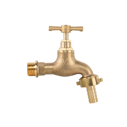 BR-KBA1234 KRAN MOSIĘŻNY Z ZAWOREM GZ 1/2" x GZ 3/4" NA WĄŻ 13mm