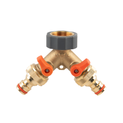 BR-S2222 Dviejų krypčių pertvara GW 3/4" x GZ 3/4" žalvario su minkštaisiais vožtuvais iš žalvario