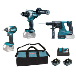 MAKITA.COMBO.SET.SET.18V (DDF486+DTD153+DHR243W) 2x5,0Ah + krepšys DLX3154TX1