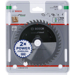 2608837672 BOSCH STANDARD WOOD ACCU 140x20x42z pjūklo diskas