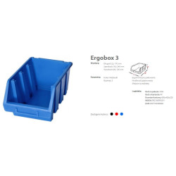 ERG3NIEPG001 PATROL ERGOBOX 3 BLUE, 170 x 240 x 126 mm