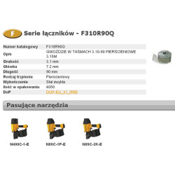 F310R90Q BOSTITCH NAILS F 3.10- 90 R Q 4.05m