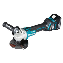 DGA514RTJU MAKITA 18V 125mm 2 x 5,0Ah LI-ION kampinis šlifuoklis REG.OBR. BLDC AWS MAKPAC DĖKLAS DGA514RTJU