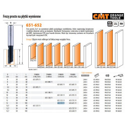 652.121.11 CMT FREZOS HM D 12 I 50 L 102,7 S 12 Z 1 TIESIOS, KEIČIAMI ĮDĖKLAI.