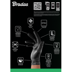 RWJNDBC9 DIAMOND NITRIL HANDS BLACK L 8-9 /50vnt.