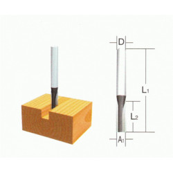 D-09167 Tiesus pjaustytuvas ALUMINIUMAS 6/18,2/6 mm