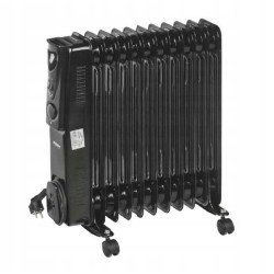 VO0157 11 BRIAUNŲ ALYVOS ŠILDYTUVAS 2500 W, JUODAS