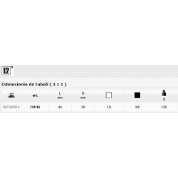 720-16 BETA REDUKCIJOS UDAR.1/2 "to3/4" 720/16.