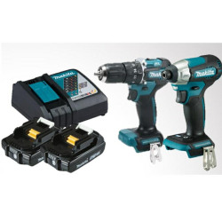 DLX2414AJ+ACC "MAKITA" 18V KOMBINUOTASIS RINKINYS DLX2414AJ +B-45266 +B-45244