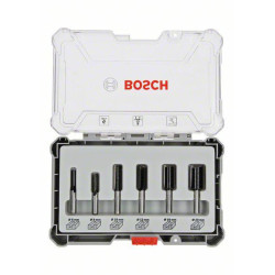 2607017466 BOSCH frezų rinkinys 6vnt. kotas 8 mm tiesus