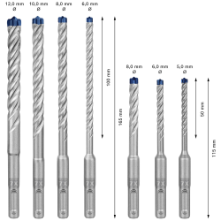 2608900195 BOSCH SDS grąžtai PLUS-7X 7 dalių rinkinys EXPERT