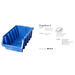 ERG5NIEPG001 PATROL ERGOBOX 5 BLUE, 330 x 500 x 180 mm