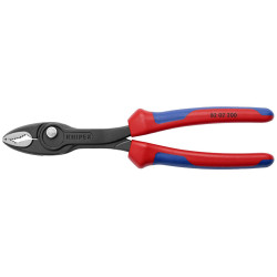 8202200 KNIPEX DOUBLE užspaudimo replės 200 mm DVIEJŲ TIKSLŲ RANKENĖLĖ