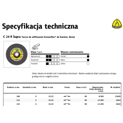 6665 K.Šlifavimo diskas 125 mm x 6,0 mm x 22,2 mm C24 STONE
