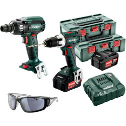 PL_00000017 METABO.KIT BS 18 LT+SSW 18 LTX 400 BL 2x4.0Ah 2xMETABOX 145 + SUNGLASSES %%%