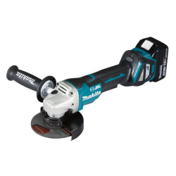 DGA518RTJU MAKITA 18 V 125 mm 2 x 5,0 Ah LI-ION bešepetėlinis kampinis šlifuoklis MAKPAC DGA518RTJU