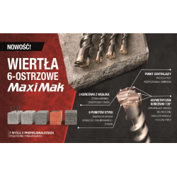 B-30259 MAKITA SDS MAX grąžtai 32x1160x1300mm MAXI 6-SHOT