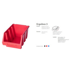 ERG3CZEPG001 PATROL ERGOBOX 3 RED, 170 x 240 x 126 mm