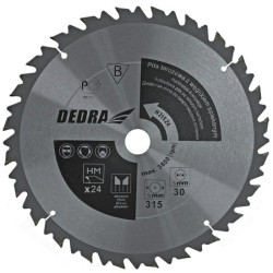 DEDHL31524 DEDRA.WOODSHELD pjūklo diskas 315x30x24z