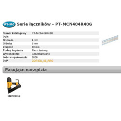 PT-MCN404R40G BOSTITCH VINYS PT MCN 404 40 ŽIEDAS 2M GAL...