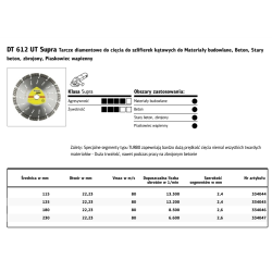 334045 K.DIAM.SEG.disc.125mm x 2,4mm x 22,2mm DT612UT