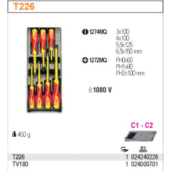 2424-T226 BETA IZOLIUOTŲ DRAIVŲ RINKINYS 7vnt.WE WKŁ.2424/ 226...