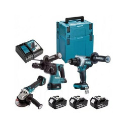 DLX3157TJ MAKITA.COMBO.SET.SET.18V DLX3157TJ (DDF486+DGA506+DHR243) 3x5.0Ah 2x MAKPAC