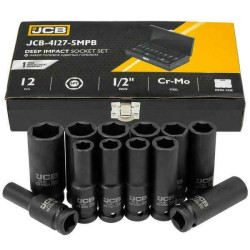JCB-4127-5MPB JCB VIRŠ GALVOS YRA ILGAS. 12in.1/2" 6 kampų. (10-24 mm)