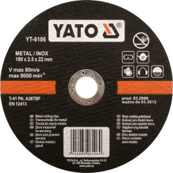 YT-6104 YATO INOX METAL TARGET 125x2.5x22mm 6104